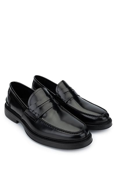 Tamer Tanca Men's Genuine Leather Black Opening Loafer Shoes