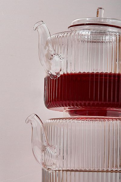 Perotti Tobby Line Borosilicate Teapot 1.1L+1.75L