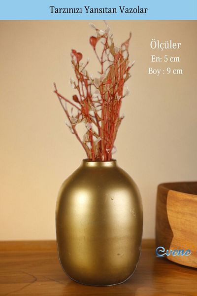 Evene Small Vase - Table Top and Home Decoration, Gold Antique Color Model 6