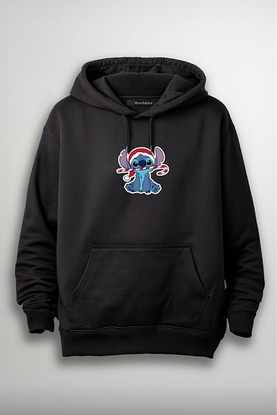 SM Satranç Medya Πρωτοχρονιάτικο εμπριμέ Unisex Hoodie με καπέλο με μπαστούνι