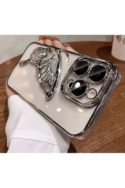 my butterfly Apple iPhone 11 Compatible Juicy Butterfly Case Cover (Silver)