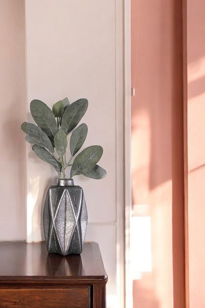 Evene Small Vase - Table Top Vase, Home Decoration, Silver Antique Color Model 21