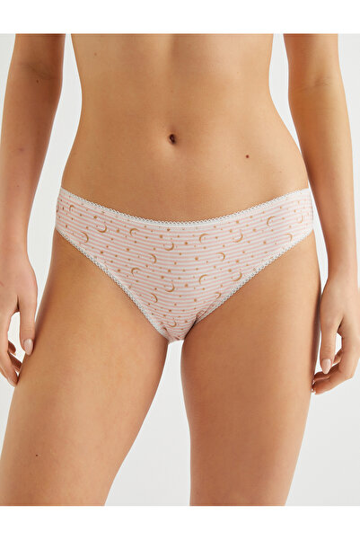 Koton Brief Külot Minimal Baskılı Simli Dikiş Detaylı