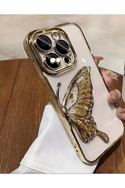 my butterfly غطاء حماية متوافق مع هاتف Xiaomi Redmi Note 13 Pro Plus (ذهبي)