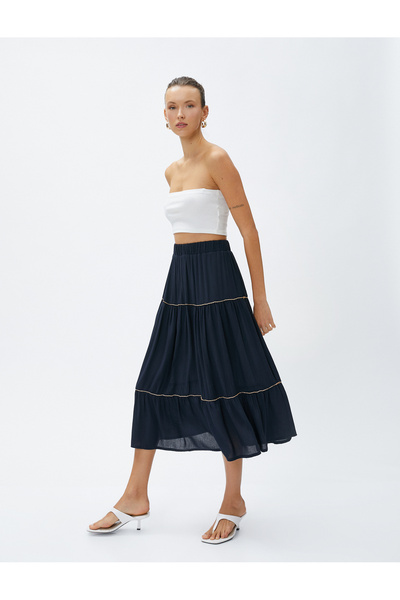 Koton Λεπτομερής αλυσίδα μήκους μίντι φούστας με φούστα