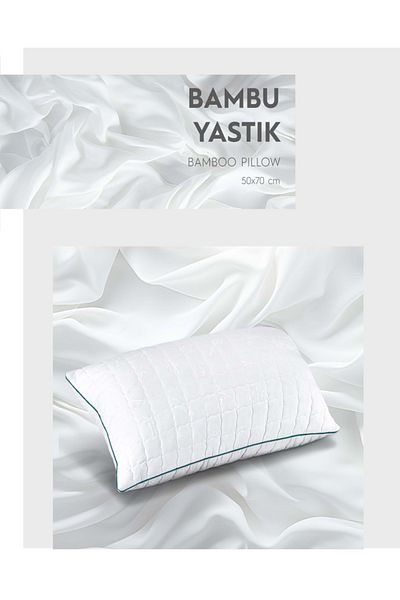 Bayev 50x70 εκ. Λευκό Μαξιλάρι Μπαμπού - Μικροΐνες