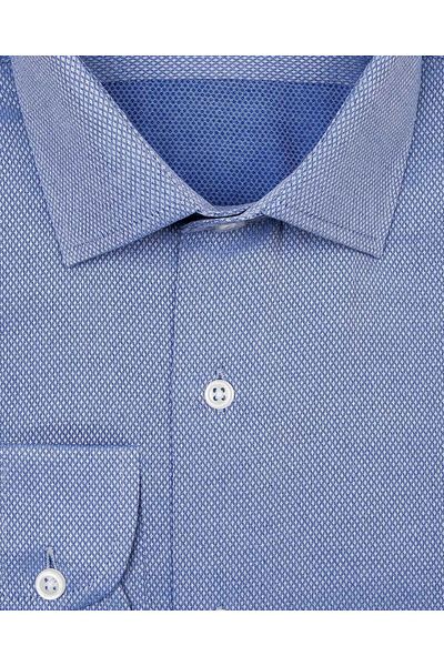 SÜVARİ Ανδρικό πουκάμισο Süvari Slim Fit με μοτίβο μπλε