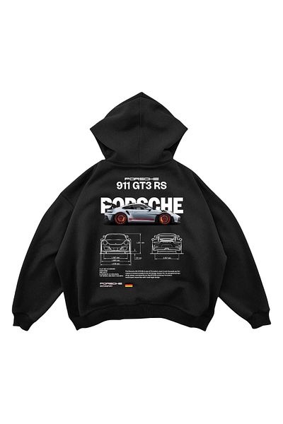 SVART WEAR Φούτερ Porsche GT3RS Design Premium Oversize με κουκούλα