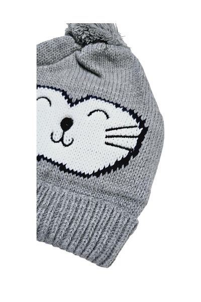 SeaBubbles Baby Boy Knitwear Beanie with Cat