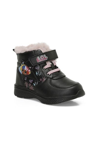 LOL Nepha Black Velcro Zippered Girls' Boots