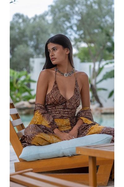 Miss Boheme Silk Trousers - Crop Kimono