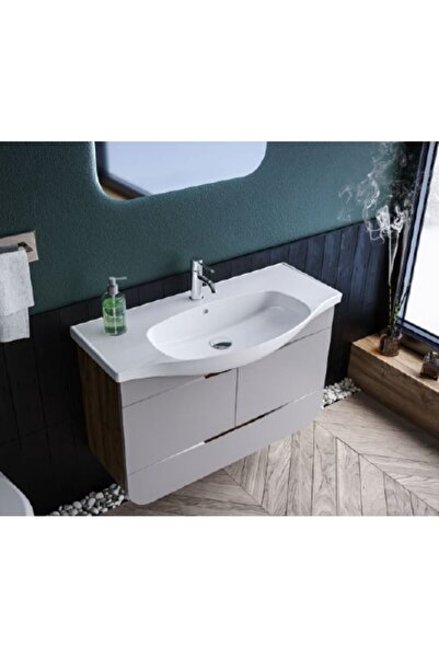 Turkuaz Lila Etajerli Lavabo 80x46,5 Cm(DOLAP HARİÇ)