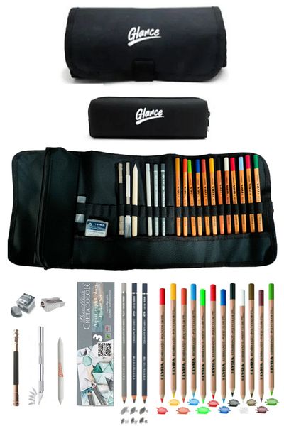 GLANCE Roller Pen Holder Sketch Set Lyra Rembrandt Aquarell Dry Paint Pen Sketch Set