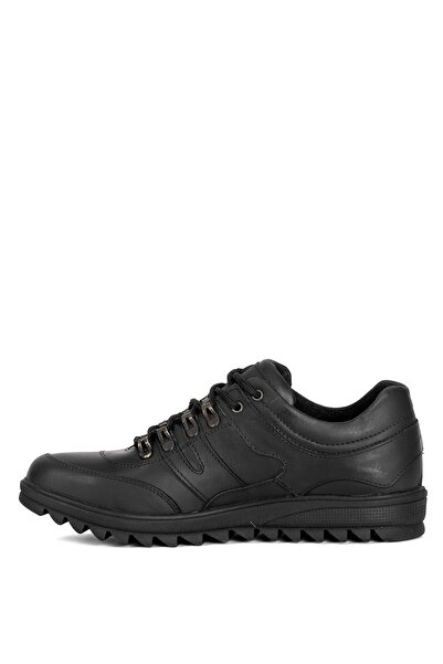 Ayakkabı Fuarı Elit Sldrp5152 - Men's Black Genuine Leather Casual Shoes