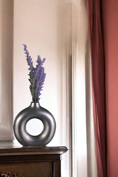 Evene Small Vase - Table Top Vase, Home Decoration, Silver Antique Color Model 23