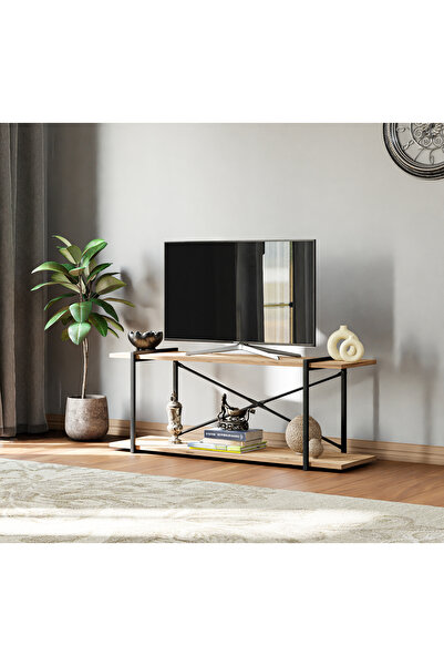 Güzelkan Televizyon Ünitesi Tv Standı Raflı Metal Sehpa