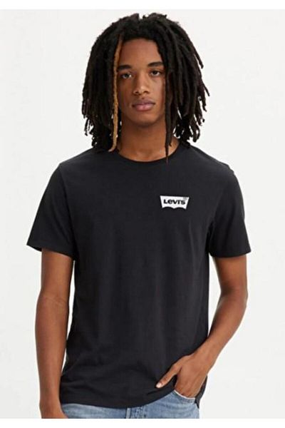 Levi's Ανδρικό μπλουζάκι Levis Crew Neck με στάμπα μαύρο A2823-0260