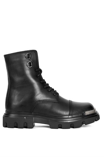 MARCOMEN 152-20208 Men's Genuine Leather Flat Boots Black