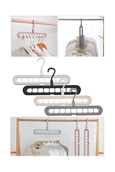 2Pcs Magic Clothes Hanger 9 Eyes Smart Hanger Magic