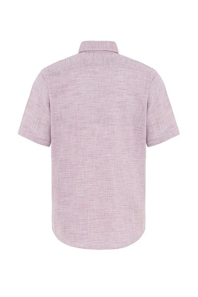 SÜVARİ Loose Cut Short Sleeve Red Men's Shirt