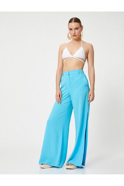 Koton Şahika Ercümen - Linen Palazzo Trousers