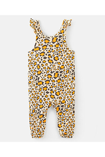 Bonfino 100% Cotton Full Sleeves T-Shirts With Dungaree - Beige