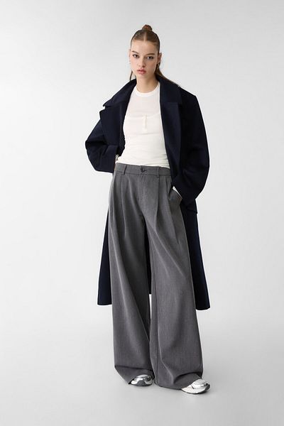 Stradivarius Leggings Wide Leg Fabric Pants