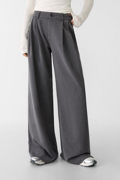 Stradivarius Leggings Wide Leg Fabric Pants