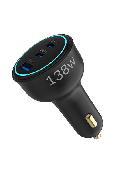 Juo 138w 3 Portlu Type-c Usb-a Araç Şarj Aleti Pd 3.0 & Qc 4.0 Hızlı Araç Içi Şarj Cihazı