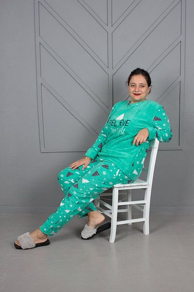 Truva XXL Plus Size Patterned Pajamas Set