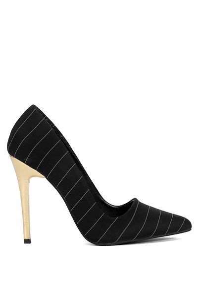 Ayakkabı Fuarı Black Satin Stiletto - Elite Mst1920S Women
