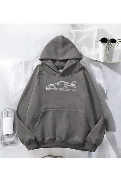 Touz Moda Φούτερ με κουκούλα με κουκούλα με λεπτομέρεια αυτοκινήτου