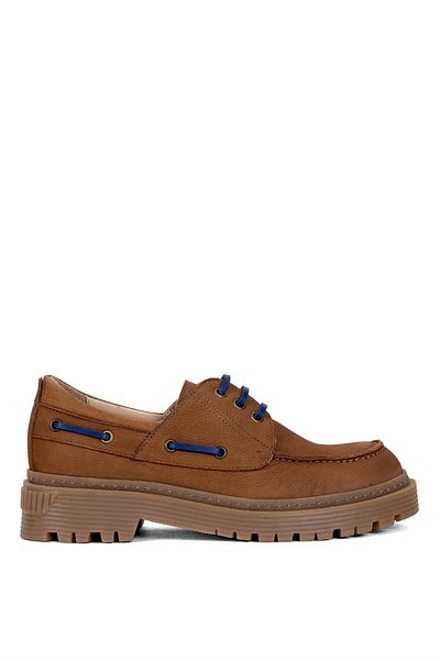 Ayakkabı Fuarı Elit VVS24160N - Tan γυναικεία παπούτσια Nubuck από γνήσιο δέρμα casual