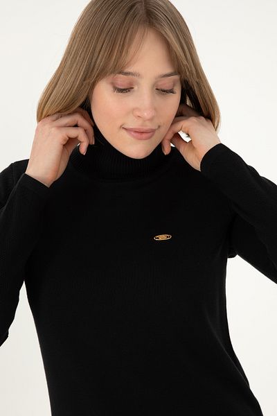 U.S. Polo Assn. Women's Black Turtleneck Sweater 50297080 -Vr046