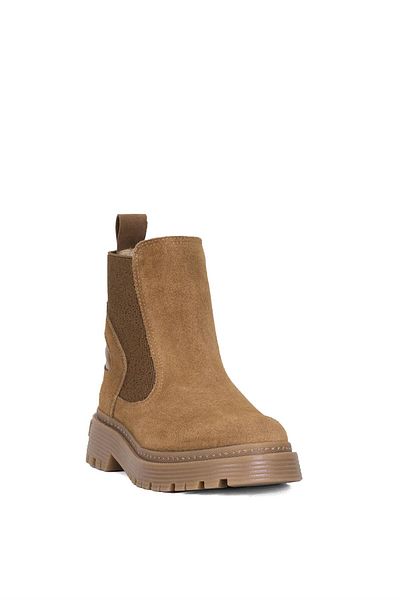 Ayakkabı Fuarı Elit Vvs24118S - Women's Tan Suede Genuine Leather Chelsea Boots
