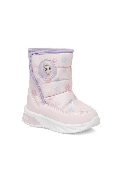 Frozen Teta Pink Velcro Fur Girl's Snow Boots