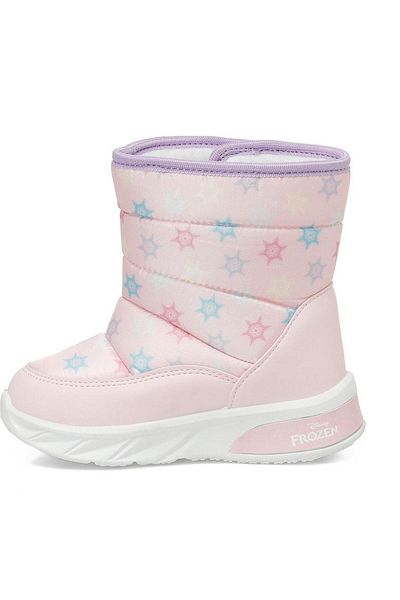 Frozen Teta Pink Velcro Fur Girl's Snow Boots