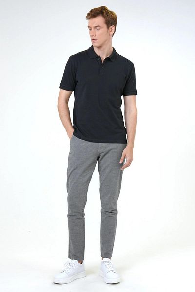 SÜVARİ Slim Fit Cavalry Cotton Μαύρο T-Shirt - Αντι-ιδρώτα