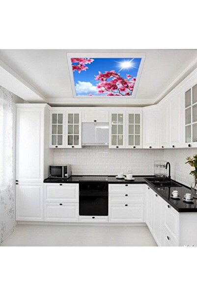 Gökyüzü Panel Mutfak Avize 60watt-60x60 Kare Led Avize -mutfak Tasarım Aydınlatma-tavana Yapışık-kolay Montaj