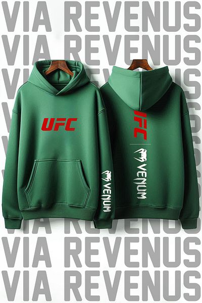 Vordevia UFC Ultimate Fighting Championship - Unisex φούτερ με κουκούλα με στάμπα μπροστά και πίσω
