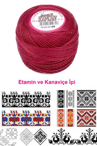 NEEF Tiger Etamine and Cross Stitch Thread 8 No Code/Colour: 816 - Royaleks