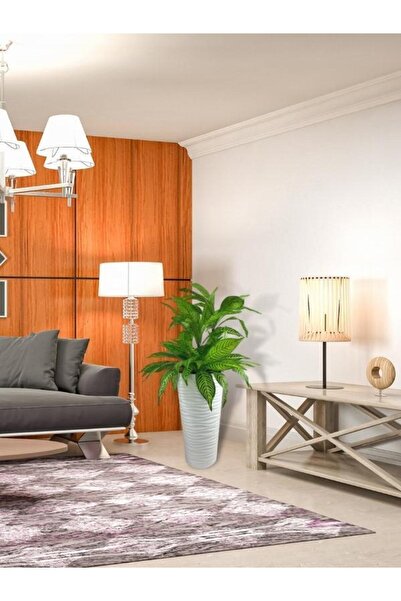 Nettenevime Yapay Çiçek Yukka Sarı Damarlı Salon Bitkisi Beyaz Uzun Kumsal Vazoda 120cm 60yaprak