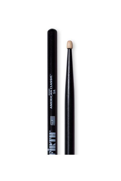 VIC FIRTH Vıcfırth V5ab Baguette (PAIR) 5a Wood Black, Hıckory, 0.565"x16", M Baguette (PAIR)5a Wood Black