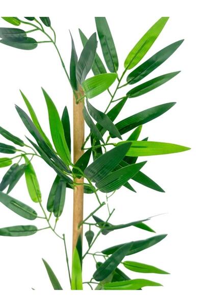 Nettenevime 5li Set Yapay Bambu Sopası 10 Yapraklı 90cm Yapay Çiçek Bambu Duvarı Separatör Çiçeği Yapay Çiçek