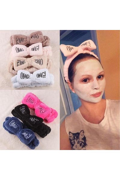 Nettenevime Bow Omg Hair Band Coral Plush Hair Band Blue