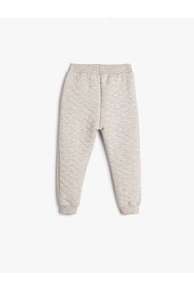 Koton Jogger Sweatpants Quilted Tie Waist Pocket