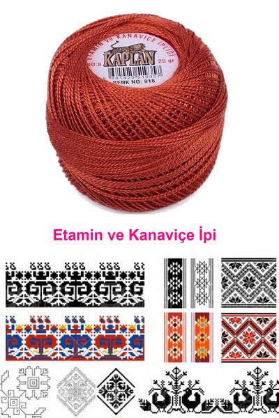 Take and Happy Tiger Etamine and Cross Stitch Thread 8 No Code/Colour: 918 - Royaleks