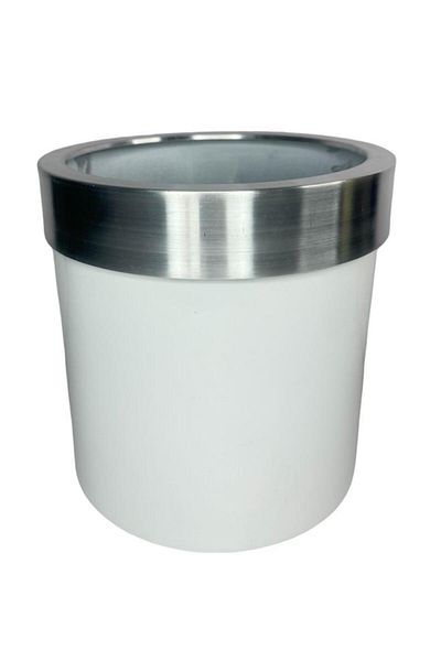 Nettenevime Stainless Aluminum Vase with White Silver Belt - 26*24