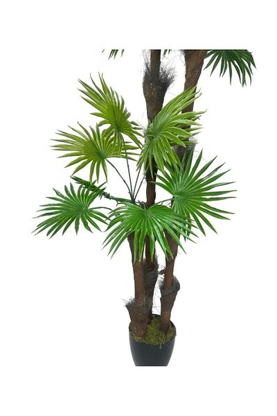 Nettenevime Τεχνητό δέντρο Palm Fanpalm 3 Επιπέδων 24 Φύλλων σε Μαύρη Πλαστική Γλάστρα 165*65cm