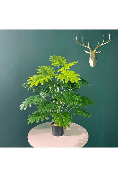 Nettenevime Τεχνητό δέντρο σαλονιού Syngonium 70 cm 18 φύλλα σε γλάστρα από ανθρακί